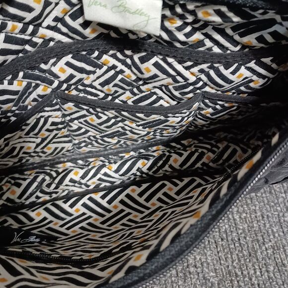 VERA BRADLEY Quilted Black Crossbody, EUC - Picture 4 of 4